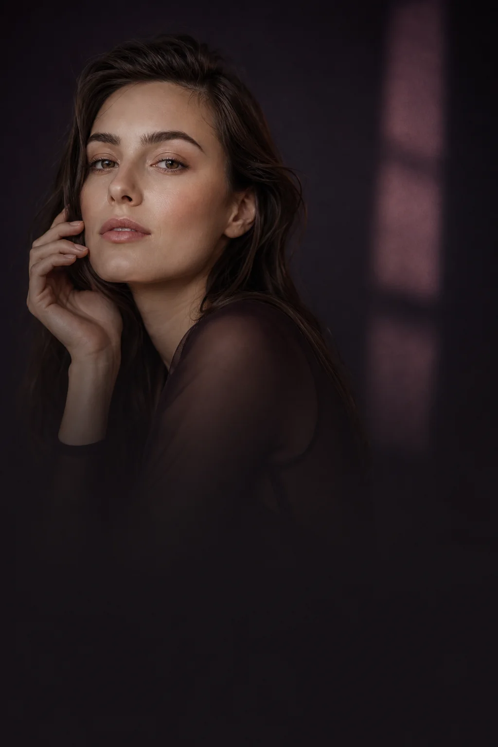 Kobieta w subtelnym portrecie beauty