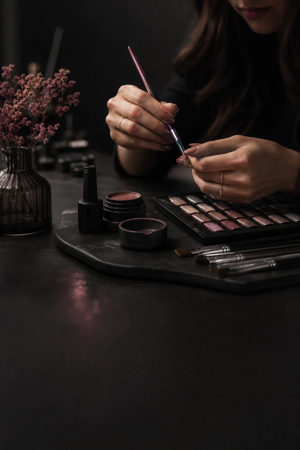Twórczyni beauty przygotowująca stylizację w studio